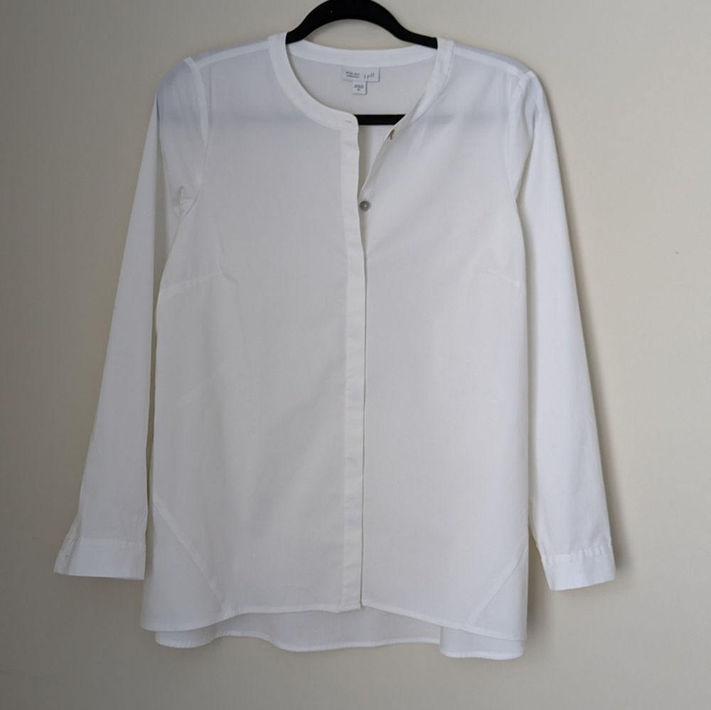 J Jill White Shirt Collection Button Down Shirt XS
